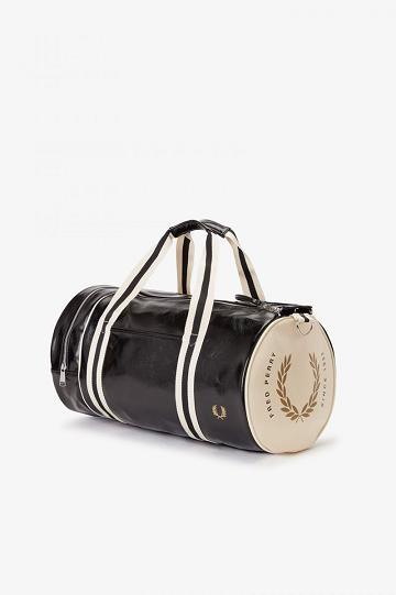 Black Fred Perry Laurel Wreath Barrel Women's Bags | PH 1822NWYB